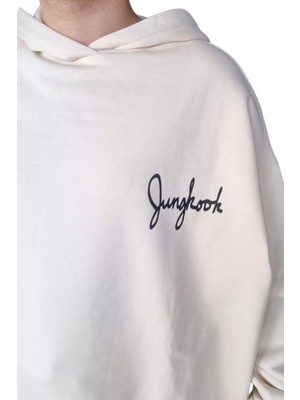 Krimo Fashion Kpop Bts Jungkook Sırt Baskılı Oversıze Özel Tasarım Kapşonlu Sweatshirt