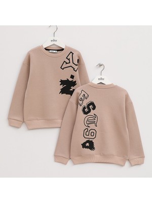 Wanex Erkek Çocuk Şardonlu Uzun Kol Sweat - 16196 - Kahverengi