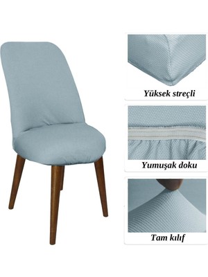 riselerhome Kaliteli Likralı Balpeteği Sandalye Örtüsü Sandalye Kılıfı Oval Sandalye Örtüsü Sandalye Koruma Tekli