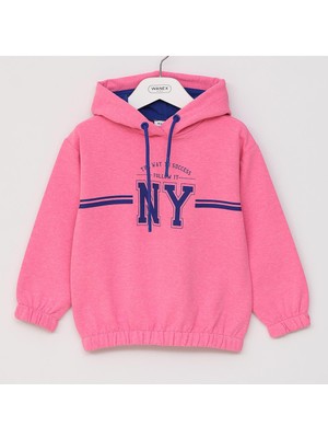 Wanex Kız Çocuk Uzun Kol Hoodie Sweat Shirt - 32175 - Pembe