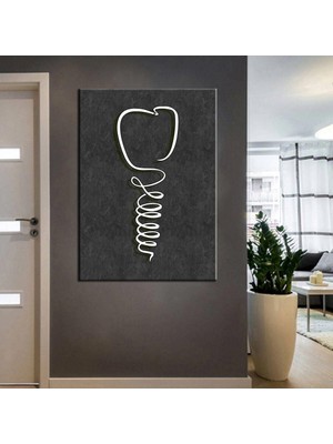 Caddeko Ağız ve Diş Sağlığı Polikliniği Tabloları Dekoratif Diş, Dekoratif Dişçi, Dişçi Dekorasyonu DSC-171C