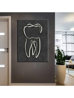 Caddeko Ağız ve Diş Sağlığı Polikliniği Tabloları Dekoratif Diş, Dekoratif Dişçi, Dişçi Dekorasyonu DSC-170C