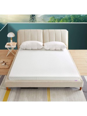 Anadolu Visco Yatak Pedi 10 cm + Yer Yatağı Yıkanabilir Aloe Vera Lastikli