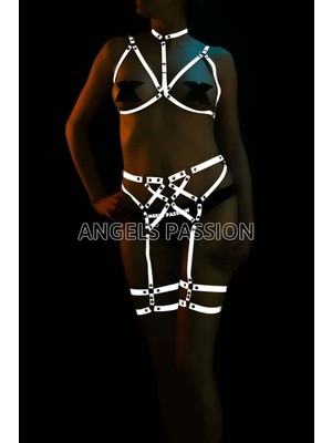 Mlvx Tik Tok Ürünleri - Işık ile Parlayan Tarz Harness Takım - 507  Blsm