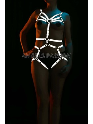 Mlvx Dansçılar Için Karanlıkta Parlayan  Harness Takım - 453  Blsm