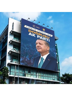 FLAGTURK Recep Tayyip Erdoğan Kumaş Seçim Posteri 300X450 cm