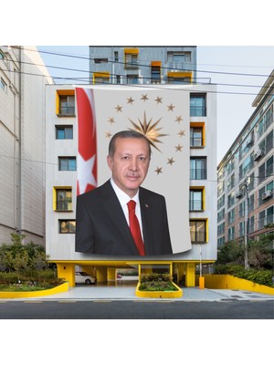 FLAGTURK Recep Tayyip Erdoğan Portresi 600X900 cm