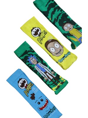 Fuddy Moda 4'lü Rick And Morty Desenli Renkli Çorap Seti