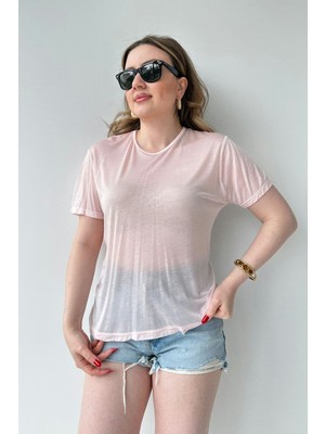 Mazi Butik Basic Tshirt Pembe