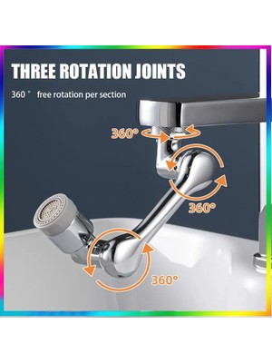 Mingjin Shop2 D Tek Modlu Stil Robotik Kol Musluk 1080 Dönen Havalandırıcı Sıçramaya Dayanıklı Filtre Mutfak Musluk Uzatma Musluk Adaptörü Evrensel Mutfak Aksesuarı (Yurt Dışından)