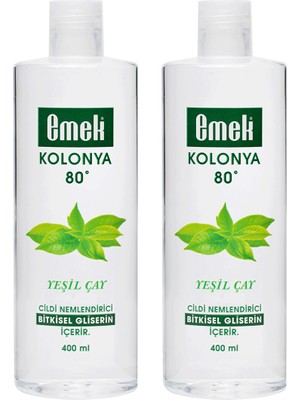 Emek Gliserinli Kolonya Yeşil Çay 2 Adet 400 ml