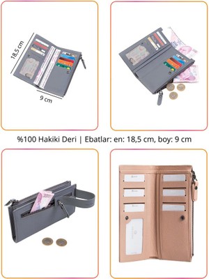 Grande  Deri Kadın Cüzdan Örgü Siyah 2760