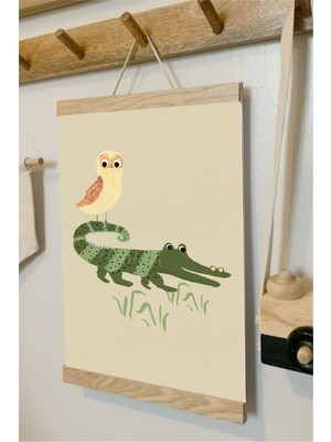 Piksel Grafik Bob Crocodile Askılı Kanvas Poster