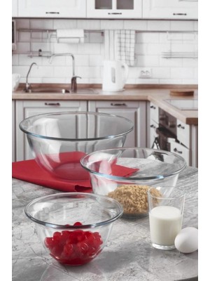 Paşabahçe 259035 Arda Türkmen Borcam Hazırlık Karıştırma Kabı Kasesi Seti 4 Parça