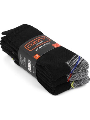 Ozzy Socks 3 Çift Erkek Dayanıklı,koruyucu ve Topuk Burun Kalın Işçi Çorabı