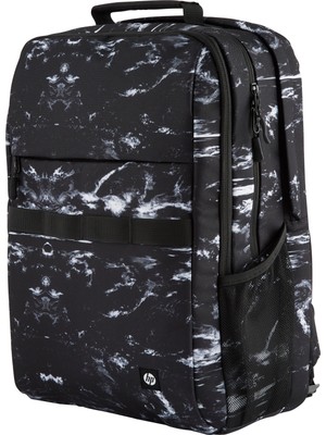 Hp Campus Xl Marble Stone 14"-16" Notebook Sırt Çantası - Siyah-Beyaz 7J592AA