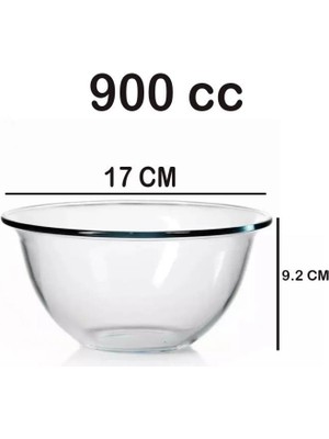 Paşabahçe 59414 Arda Türkmen Borcam Hazırlık Karıştırma Kabı Kasesi 17CM 900CC