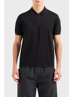 Emporio Armani Pamuklu Regular Fit Fermuarlı Polo Yaka T Shirt Erkek Polo Yaka T Shirt 3D1FE5 1jtkz 0999