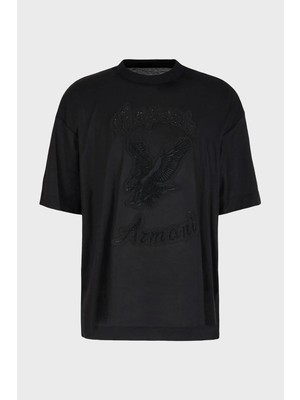 Emporio Armani Pamuklu Oversize Fit Bisiklet Yaka T Shirt Erkek T Shirt 3D1T99 1juvz 0999