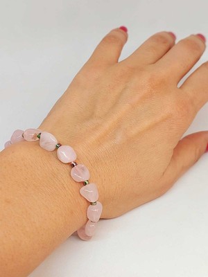 Yaşam Tohumu Pembe Kuvars Taşı Tasarım Bileklik (47116)