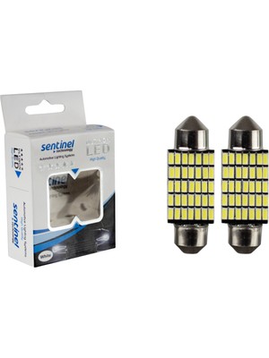 Sentinel CANBUS SOFİT 36mm BEYAZ 35 SMD 12-24V LED Güçlü Işık - 2 Adet