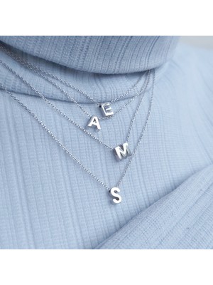 Usho Jewelry 925 Ayar Gümüş Harf Kolye