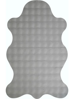 Prizma Halı Bubble Peluş Halı Beyaz Pos Kesim