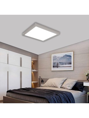 ADALED 24 W Sıva Üstü Beyaz Kare Metal Kasa LED Panel Beyaz Işık