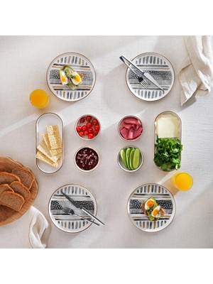 Schafer Sunny 4 Kişilik Kahvaltı Takımı 10 Parça-Gri