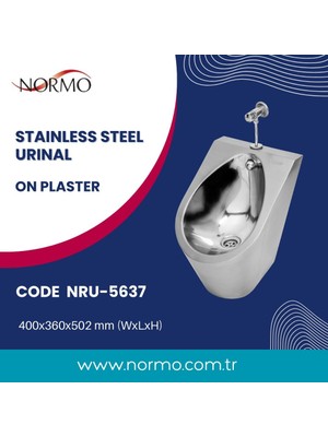 Normo Paslanmaz Çelik Engelli Klozeti S Çıkışlı R: Rezervuar Taharet Çubuksuz 370x700x800mm (NRC-6038-SXRL)