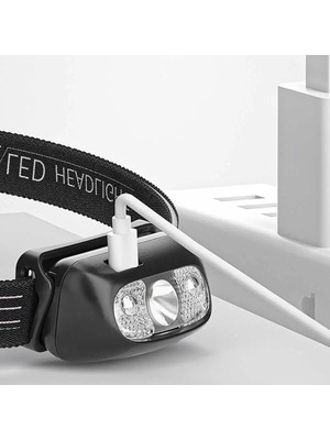 Tarez GP-325 Şarjlı Kafa Lambası Güçlü Smd LED 3 Mod Aydınlatma, Su Geçirmez Kafa Feneri