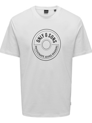 Jack & Jones Only & Sons Onslamer Lıfe Reg Logo Ss Tee 22028168 Beyaz