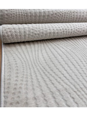 Merinos Rölyef Polo Krem Kaymaz Taban Kesme Halı Yolluk Fenomen Carpet