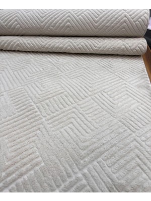 Merinos Rölyef Aden Krem Kaymaz Taban Kesme Halı Yolluk Fenomen Carpet