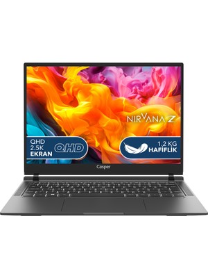 Casper Nirvana Z100 i7-1355U 16GB LPDDR5 2TB SSD 14" W11H Oniks Siyah Laptop Z100.1355-BX00A-S-Q