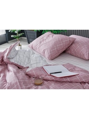 Doqu Home Easy Cotton Glimmer Nevresim Takımı Çift Kişilik - Gül Kurusu