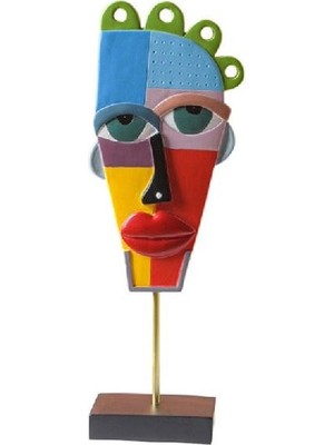 Miniminti Picasso Maske Soyut Yüz Biblo - Colorfull