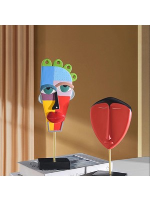 Miniminti Picasso Maske Soyut Yüz Biblo - Colorfull