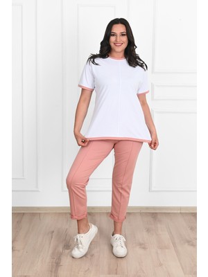 Koza Kadın Büyük Beden Sırt Detaylı Eşofman Takımı 3804-23