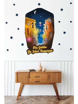 Artikel Hoş Geldin Ya Şehri Ramazan Duvar Sticker 50 x 70 cm