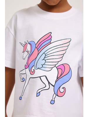 Katia & Bony Fairytale Kız Çocuk T-Shirt Beyaz