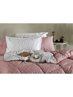 Doqu Home Easy Cotton Glimmer Comforter Set Tek Kişilik - Gül Kurusu