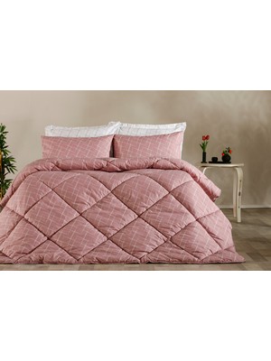 Doqu Home Easy Cotton Glimmer Comforter Set Tek Kişilik - Gül Kurusu