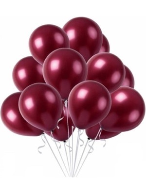 Kidspartim Metalik Bordo Balon 12 Inc
