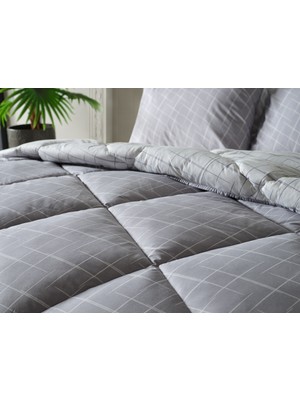 Doqu Home Easy Cotton Glimmer Comforter Set Tek Kişilik - Gri