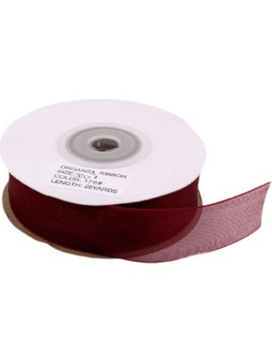 Depposite Organze Kurdele 30 mm - 22 Metre Bordo