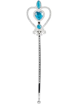 KTYRA52 Mavi Renk Kalp Işlemeli Karlar Ülkesi Elsa Asası