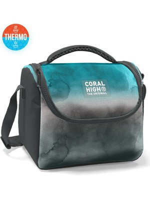 Coral High Thermo Beslenme Çantası Turkuaz Gri Batik