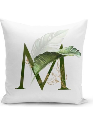 Filamente Çift Taraflı Dijital Baskı Kırlent Kılıfı Harf M