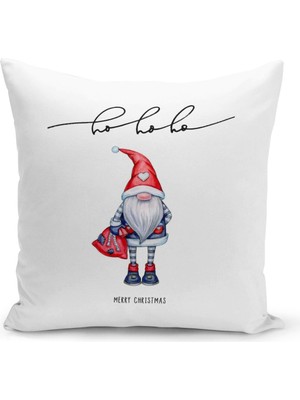 Filamente Yılbaşı Christmas Deseni Çift Taraflı Dijital Baskılı Kırlent Kılıfı